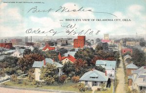 OKLAHOMA CITY OKLAHOMA AERIAL VIEW CURT TEICH & CO. POSTCARD 1908