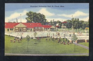 SAINT ST. CLOUD MINNESOTA MUNICIPAL SWIMMING POOL VINTAGE POSTCARD