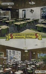 Kalamazoo Michigan USA Linen Schensul's Cafeteria Unused 