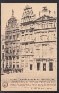 Belgium Postcard - Brussels - The Grand Place, North-West Side   V2165