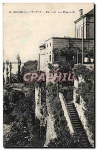 Bourg sur Gironde Old Postcard A corner of the ramparts