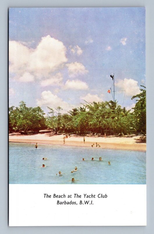 Yacht Club Beach Barbados West Indies BWI UNP Chrome Postcard N13