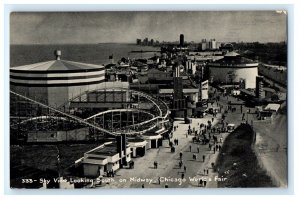 1933 CHICAGO WORLD'S FAIR VIEW OVER MIDWAY ILLINOIS IL POSTCARD (GS5)