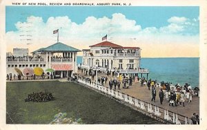 View of New Pool, Review and Boardwalk in Asbury Park, New Jersey