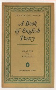 A Book Of English Poetry Chaucer To Rossetti 1950 Book Postcard