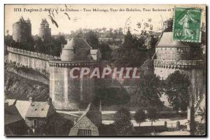 Old Postcard Fougeres Chateau Melusiee Tour Tour Tour Des Gobelins and Surienne