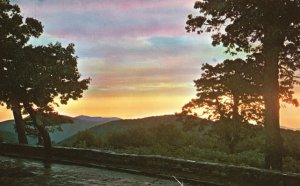 Postcard Sunset From Franklin Cliffs Skyline Drive Shenandoah National Park VA