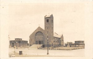 G52/ Red Lake Falls Minnesota RPPC Postcard c50s St Joseph Church