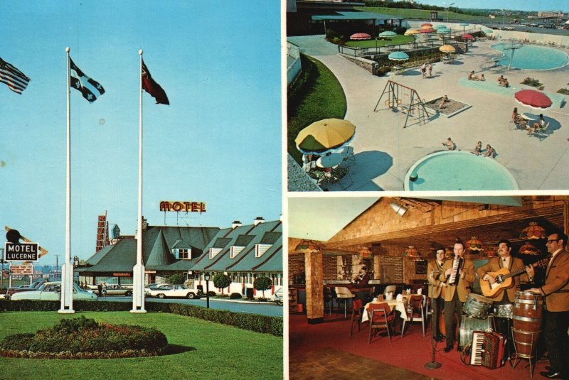 Postcard Le Lucerne Luxury Hotel Motel Beach And Music Sherbrooke Quebec Canada