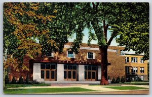 Watseka Illinois~Public School Auditorium & Gymnasium Bldg~Vintage Postcard