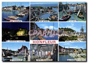 Modern Postcard La Cote Fleurie Honfleur Quai St Etienne General view The fis...