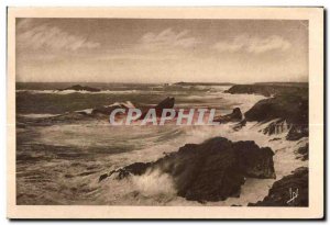 Old Postcard Presqu island of Quiberon Cote Sauvage Cote Bretonne