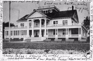 WI, Wisconsin      OSHKOSH YACHT CLUB      1906 UDB Black & White Postcard