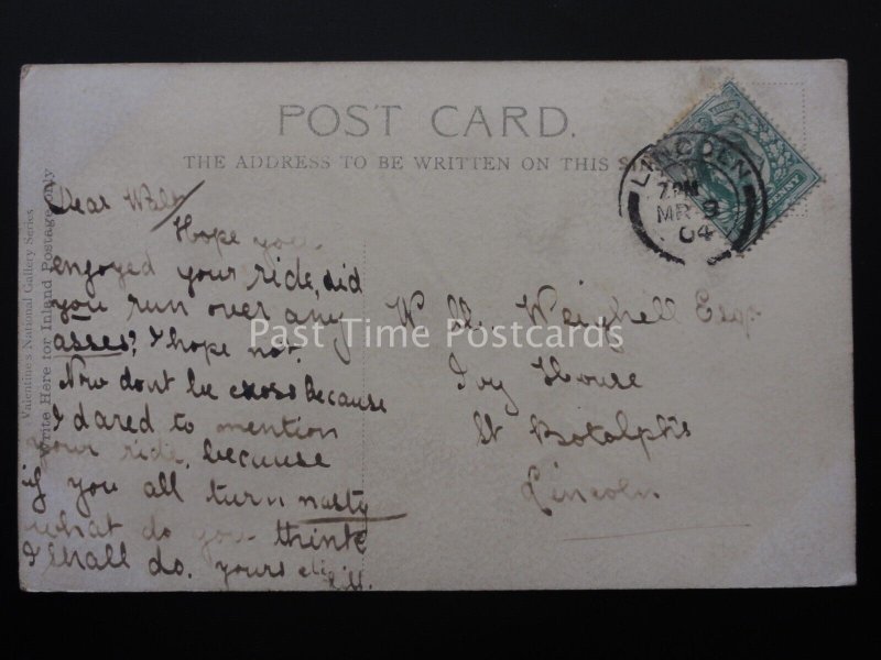 Art A RAINY DAY after Peter Graham c1903 Postcard by Valentine