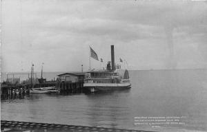 Reproduction Vineyard Sounds Massachusetts Sidewheel RPPC Photo Postcard 882