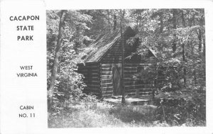 West Virginia Cacapon State Park RPPC Photo Postcard Cabin 11 22-2368