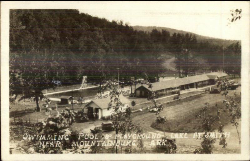 Swimming Pool at Smith Near Mountainburg AR Real Photo Postcard