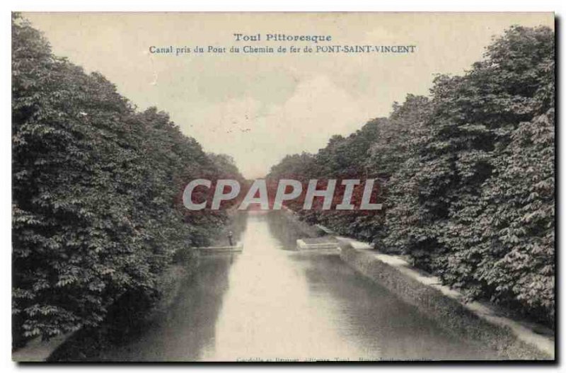 Postcard Ancient Canal Scenic Toul took Bridge Bridge Railway St. Vincent