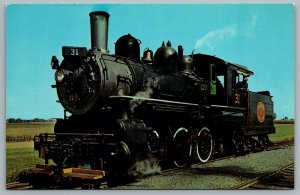 Postcard Strasburg Pennsylvania Rail Road Route 741 Baldwin Locomotive #31