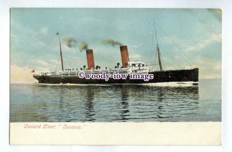 pf7087 - Cunard Liner - Lucania , built 1893 - postcard