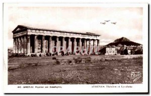 Old Postcard Theseion Athens and Greece Lucalette Aircraft