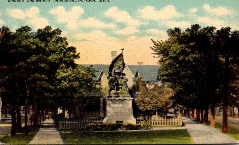 Michigan Jackson Soldiers' and Sailors' Monument 1911