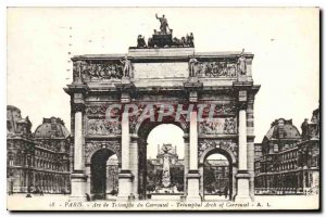 Old Postcard Paris Arc de Triomphe du Carrousel