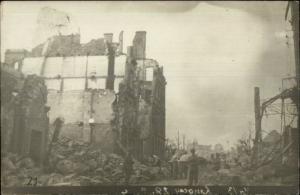 France WWI Destruction LONGWY Written on Back c1918 Real Photo Postcard