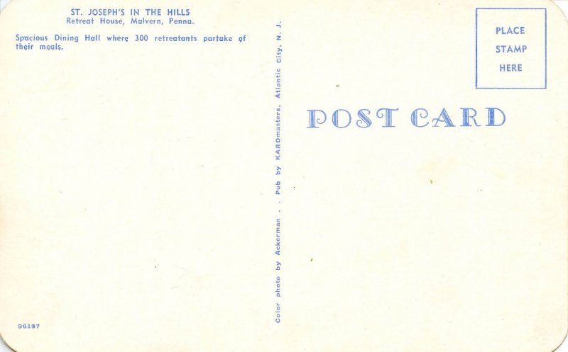 PA - Malvern. St Joseph's-in-the-Hills, Dining Hall