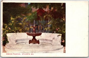 Erskine Fountain Atlanta Georgia GA Palms and the Building Postcard