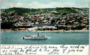 1907 Kentucky Hills and Bellevue Bathing Beach Bellevue Kentucky Postcard