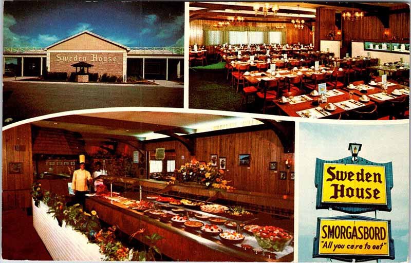 Postcard RESTAURANT SCENE Naperville Illinois IL AM8068