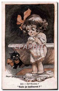 Old Postcard Fantasy Illustrator Fred Spurgin Cat Kitten