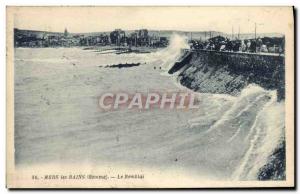 Old Postcard Mers Les Bains The Embankment