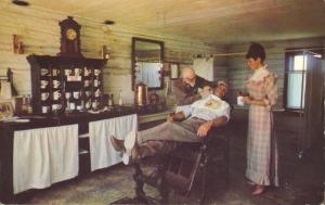 Heritage Park Barbershop Calgary AB Pretty Maid Tonsorial Artist Postcard D2