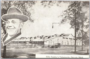 Bill Sunday's Tabernacle Detroit Michigan MI With Image Postcard