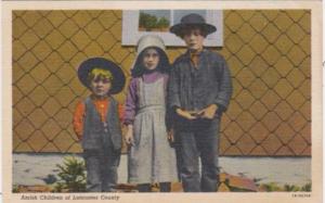 Pennsylvania Lancaster Typical Amish Children Curteich