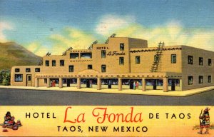 New Mexico Taos Hotel La Fonda De Taos 1940 Curteich
