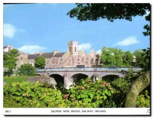 Modern Postcard Salmon Weir Bridge Galway Ireland