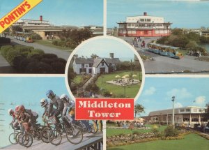 Motorcycle Racing at Pontin's Middleton Tower Lancashire Postcard