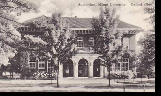 Ohio Oxford Auditorium Miami University Albertype