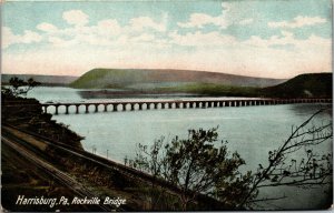 Vtg 1910s Rockville Bridge Harrisburg Pennsylvania PA Postcard