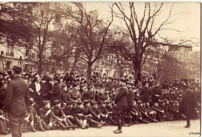 PHOTO PARIS 1919 WOUNDED U.S. SOLDIERS WAIT FOR WILSON