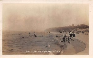 Pulaski New York Bathing at Ontario Bay Scenic View Real Photo Postcard AA84286