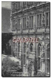 Old Postcard Heidelberger Schloss Friedrichsbau Facade