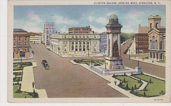 New York Syracuse  Clinton Square Looking West