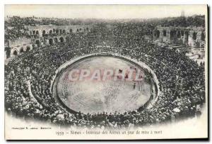 Postcard Old Nimes Arenes Interior of one day put to death