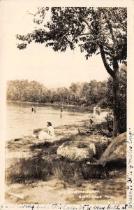 RPPC Bathing Beach SHOAL LAKE Manitoba, Canada 1948 Vintage Photo Postcard