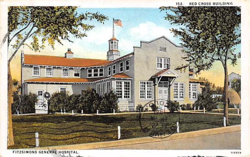 Red Cross Building, Fitzsmons General Hospital Fitzsmons, Colorado, USA Posta...