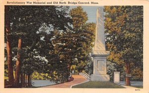 Revolutionary War Memorial & Old North Bridge in Concord, Massachusetts